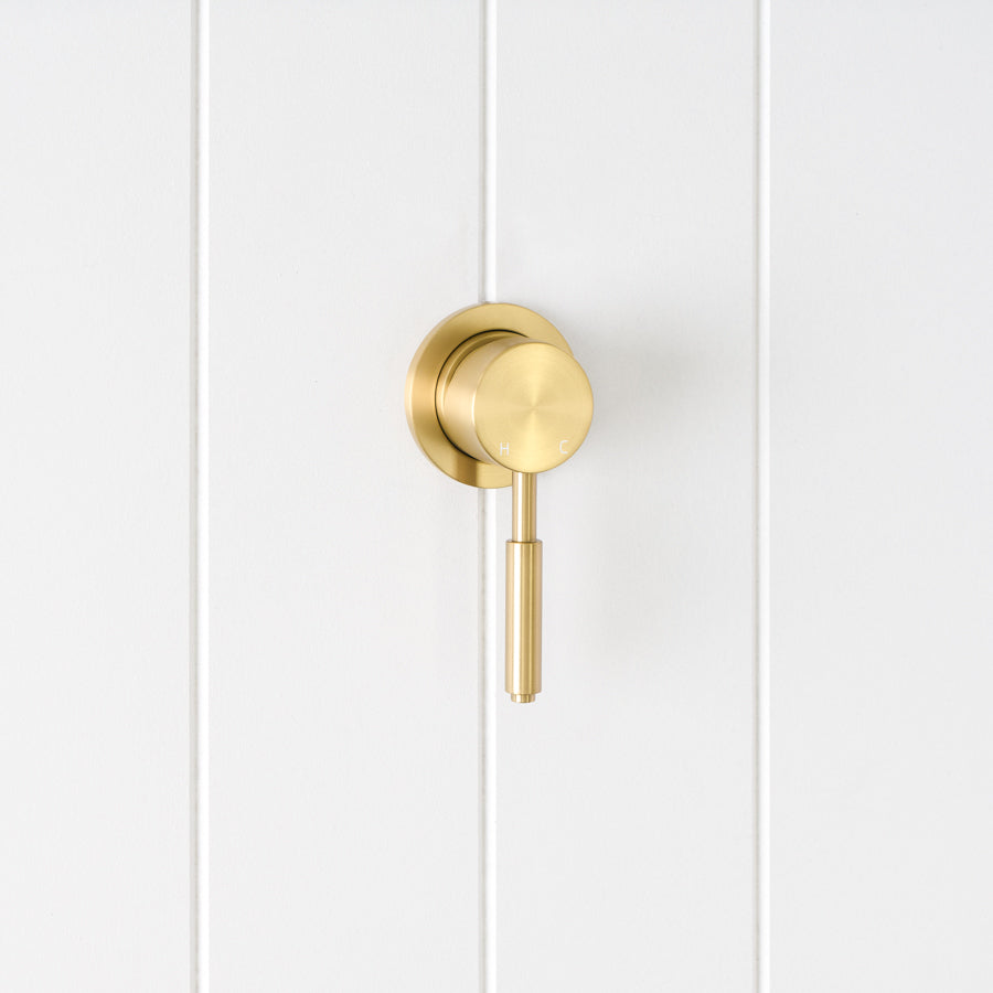 Melbourne Wall Mixer Brushed Brass