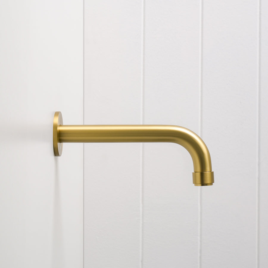 Melbourne Wall Spout Brushed Brass