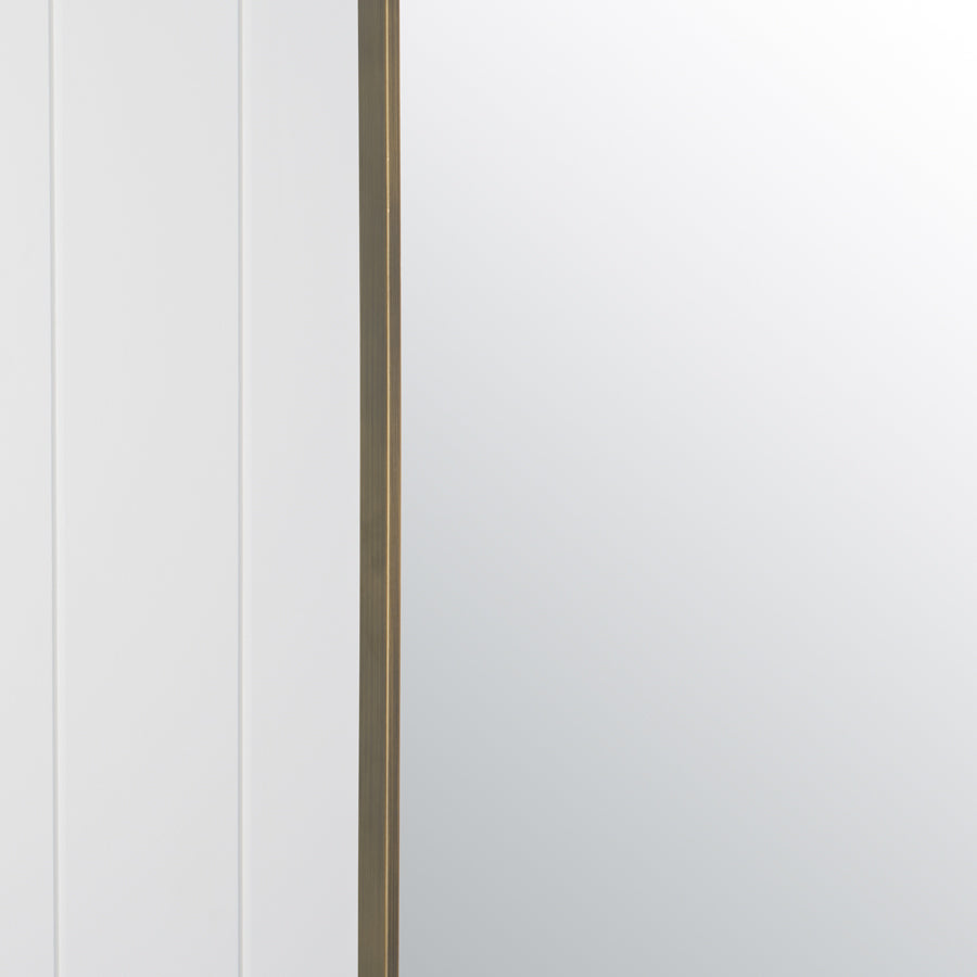 Rectangular Mirror Antique Brass