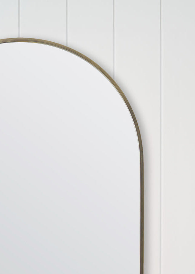 Oval Mirror Antique Brass
