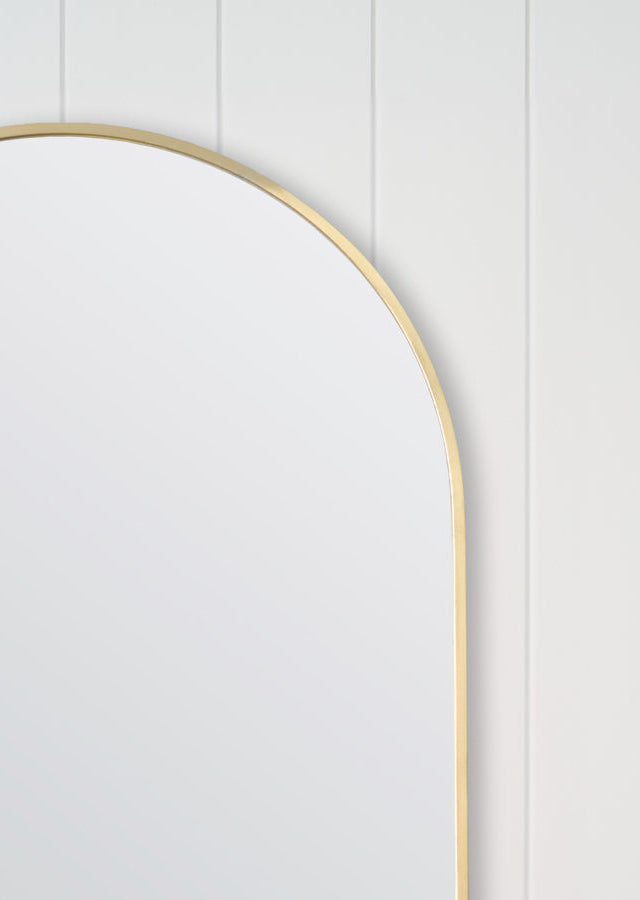 Oval Mirror Brushed Brass