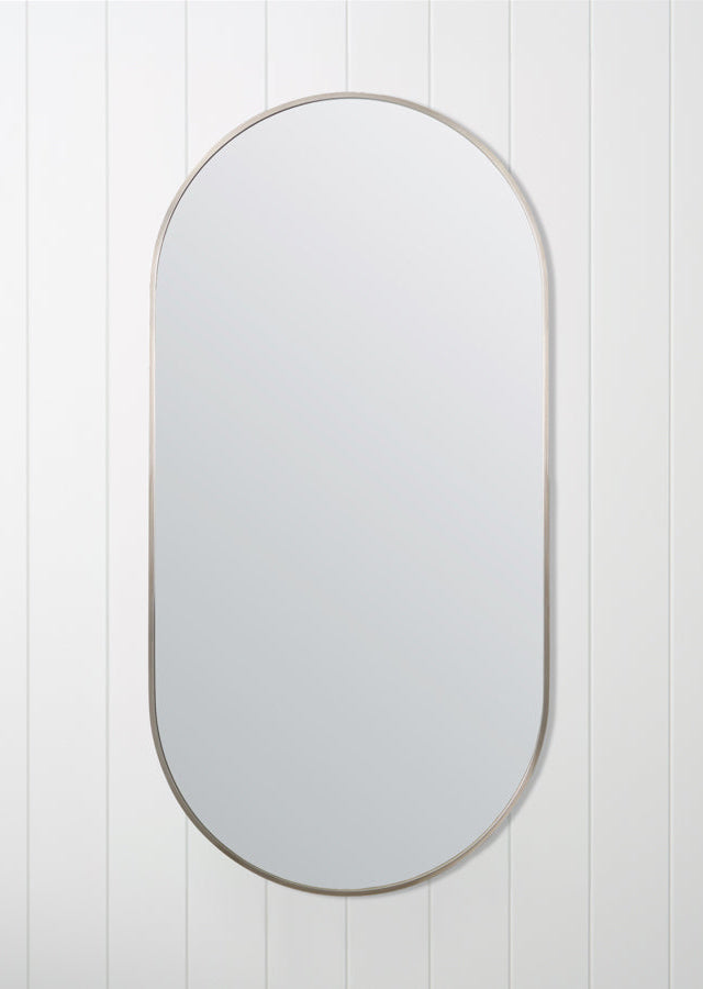 Oval Mirror Warm Brushed Nickel