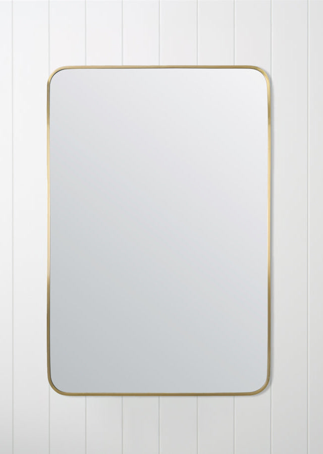 Rectangular Mirror Brushed Brass