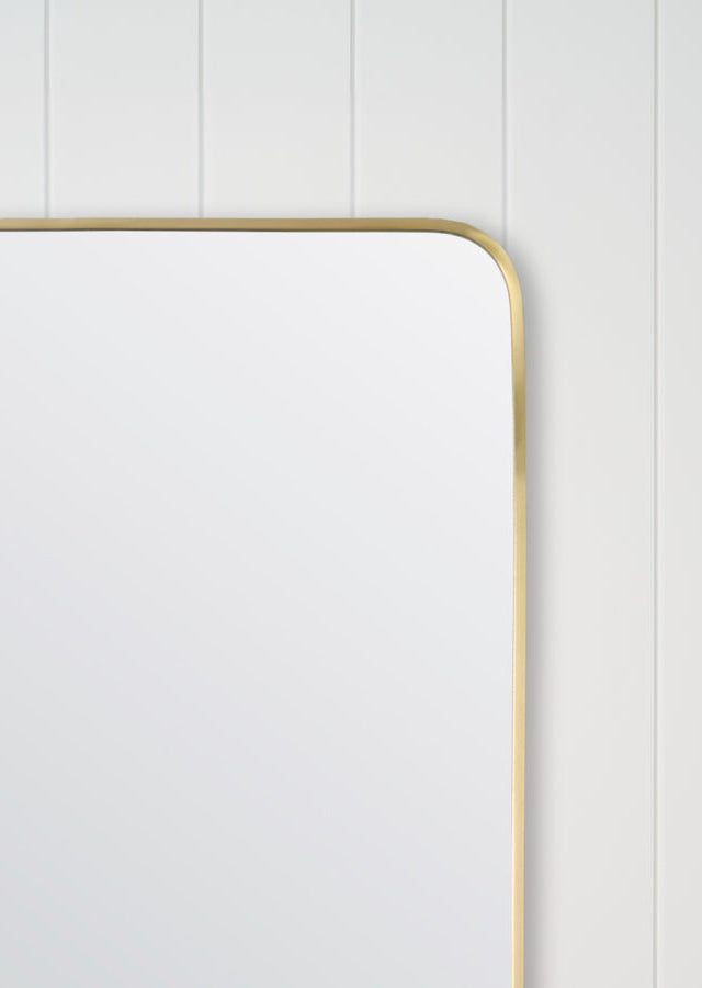Rectangular Mirror Brushed Brass