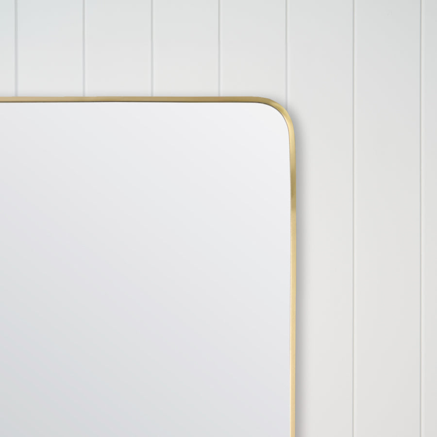 Rectangular Mirror Brushed Brass