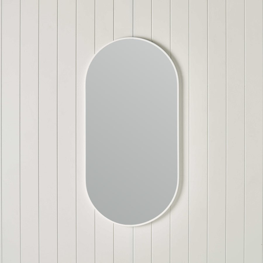 Oval Mirror Matte White