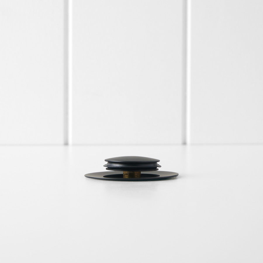 Pop Up Waste Black Matte - Overflow