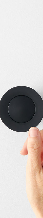 Pop Up Waste Black Matte - Overflow
