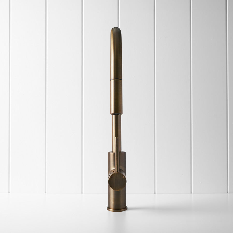Pullout kitchen Mixer Antique Brass