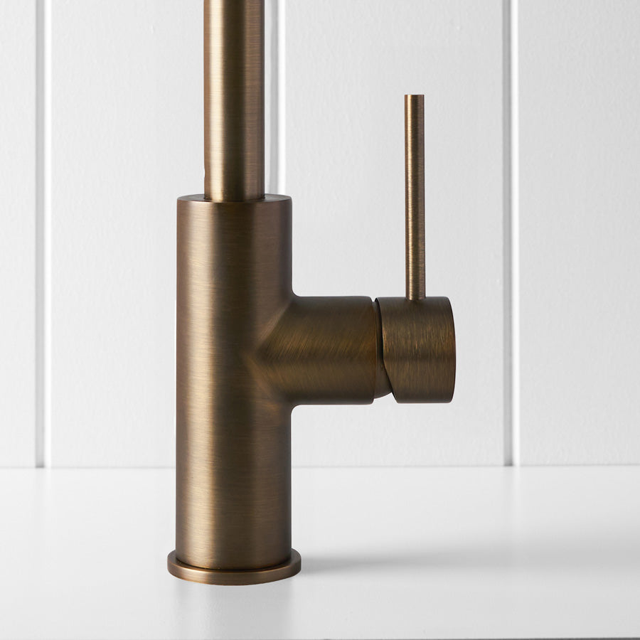 Pullout kitchen Mixer Antique Brass
