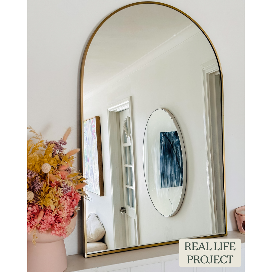 Arch Mirror Brushed Brass