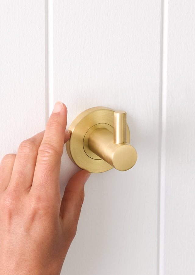 Robe Hook Brushed Brass