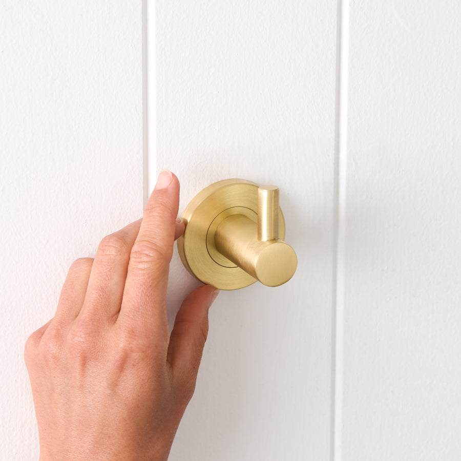 Robe Hook Brushed Brass