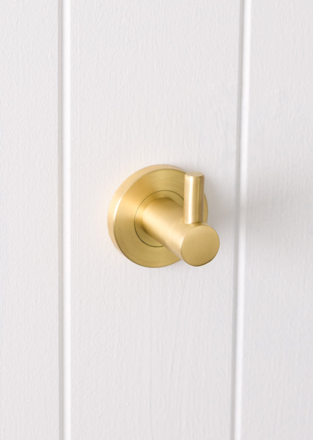 Robe Hook Brushed Brass