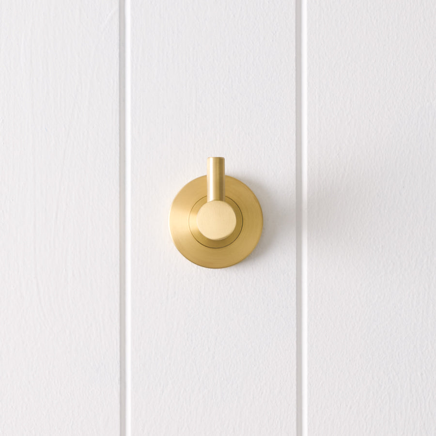 Robe Hook Brushed Brass