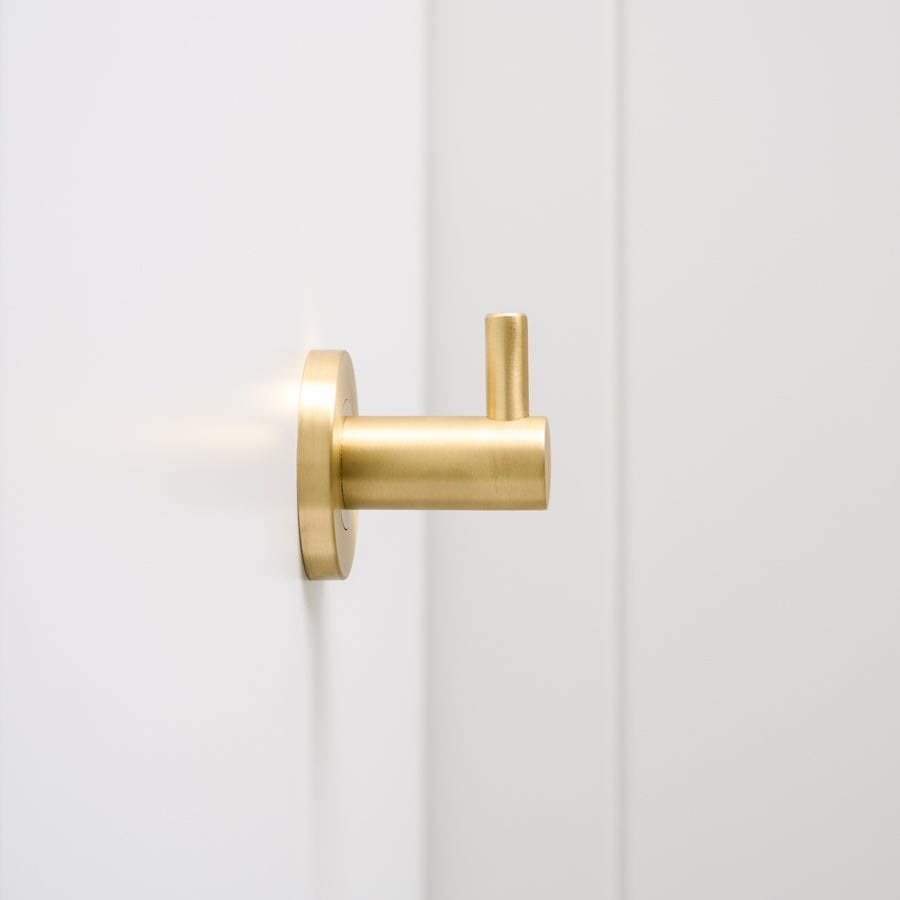 Robe Hook Brushed Brass