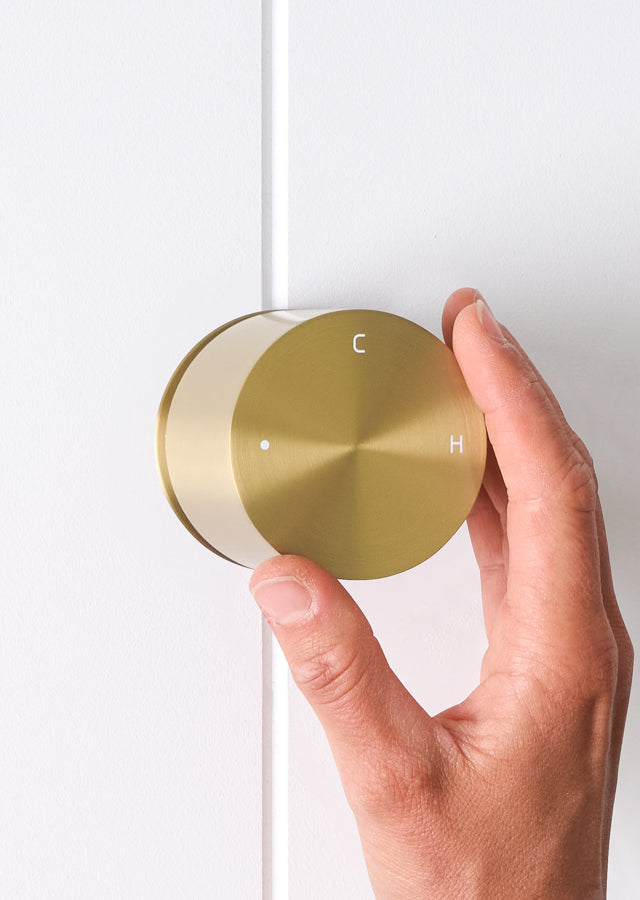 Round Wall Progressive Mixer Brushed Brass