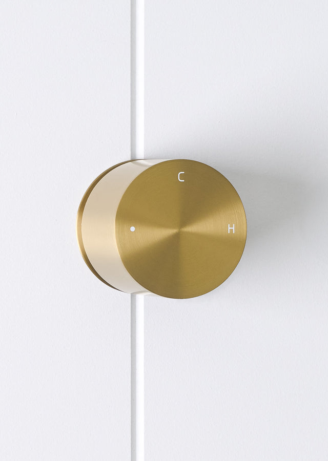 Round Wall Progressive Mixer Brushed Brass