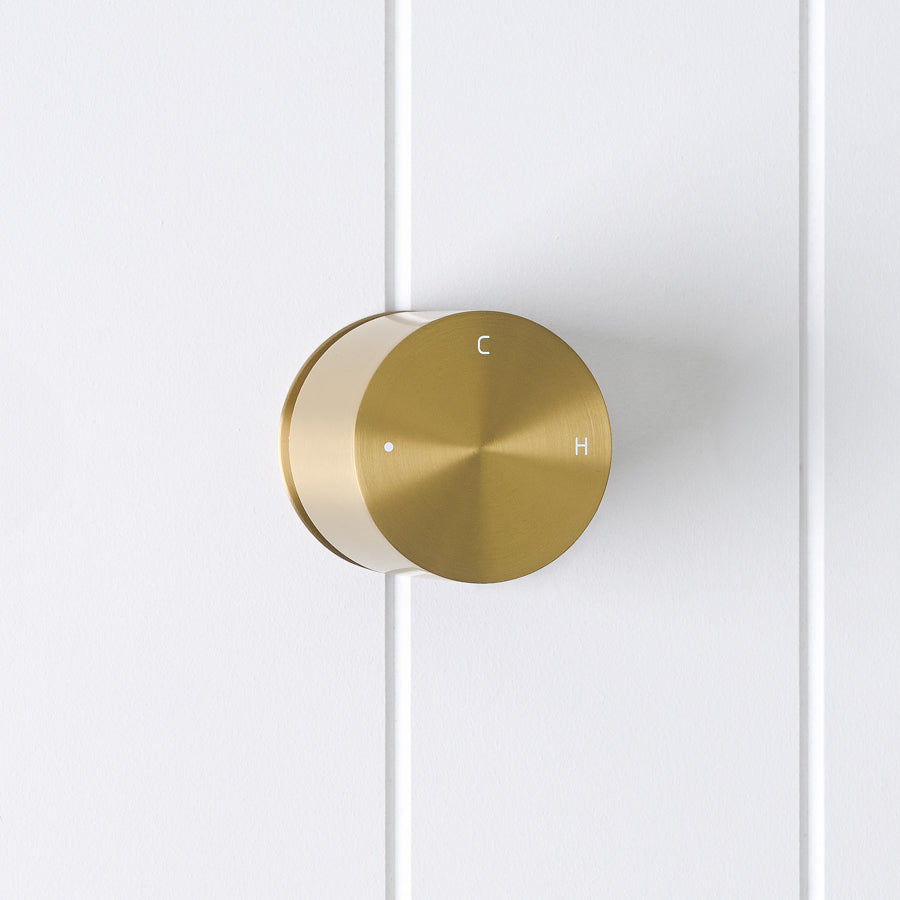 Round Wall Progressive Mixer Brushed Brass