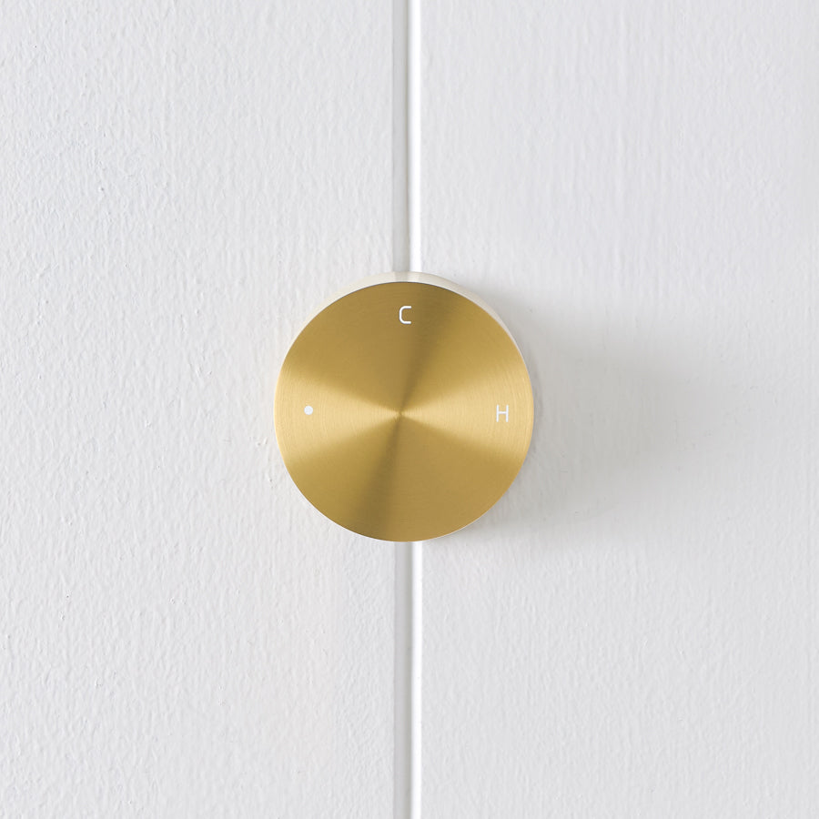 Round Wall Progressive Mixer Brushed Brass