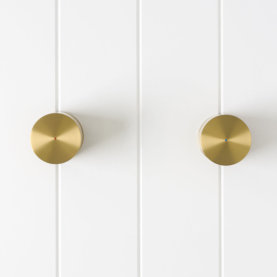 Round Taps Brushed Brass