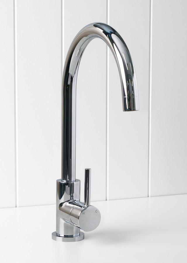 Round Kitchen Mixer Chrome