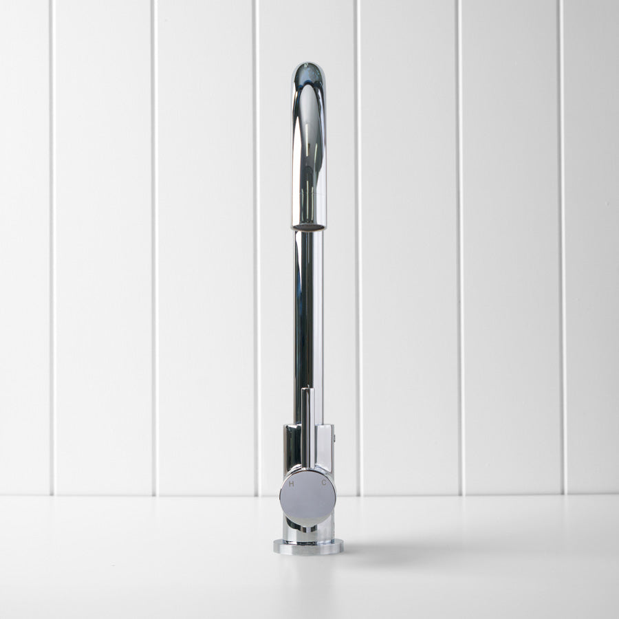 Round Kitchen Mixer Chrome