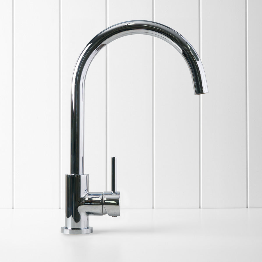 Round Kitchen Mixer Chrome