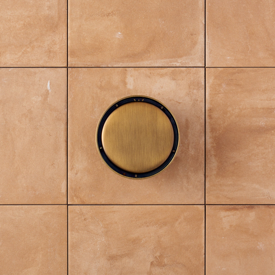 Round Tile Insert Floor Waste Antique Brass
