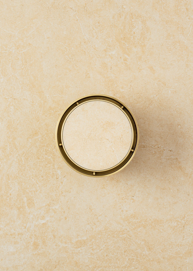 Round Tile Insert Floor Waste Brushed Brass