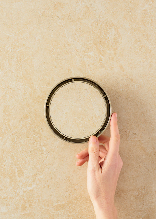 Round Tile Insert Floor Waste Warm Brushed Nickel