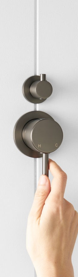 Shower Diverter and Mixer Gunmetal