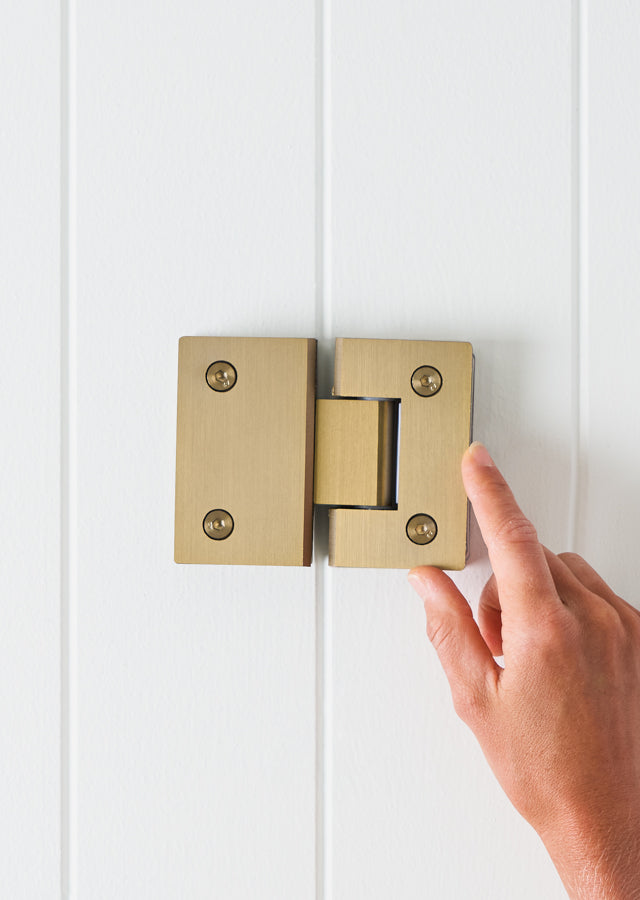 Shower Hinge Glass to Glass Brushed Brass