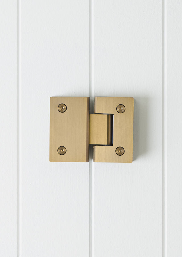 Shower Hinge Glass to Glass Brushed Brass