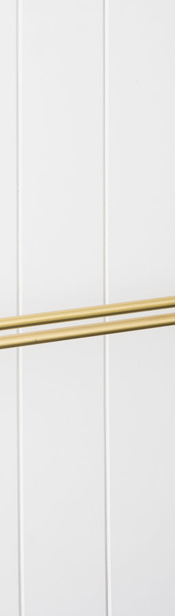 Sydney Double Towel Rail Brushed Brass