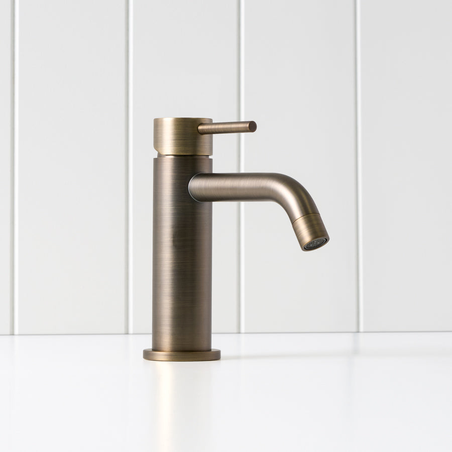 Sydney Short Basin Mixer Antique Brass