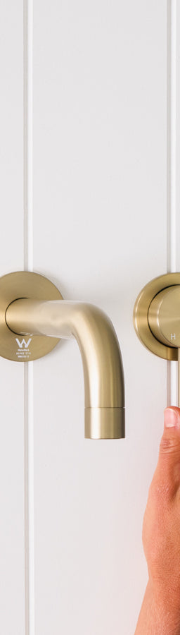 Sydney Wall Spout + Wall Mixer Warm Brushed Nickel