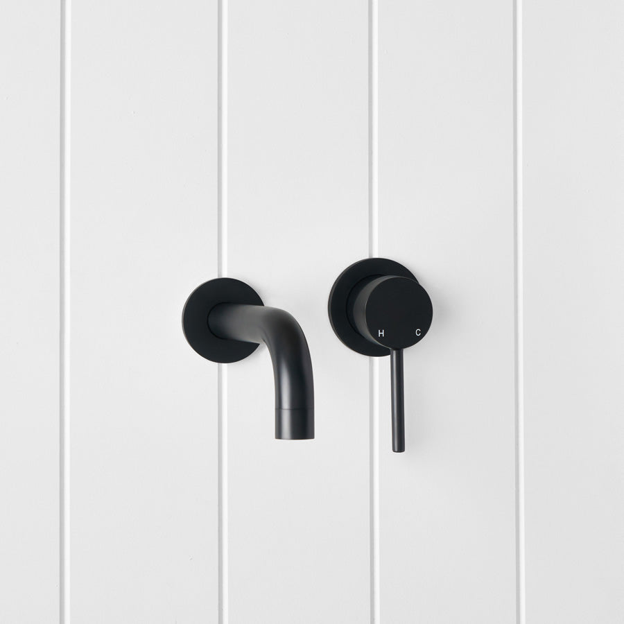 Sydney Wall Spout + Mixer Matte Black