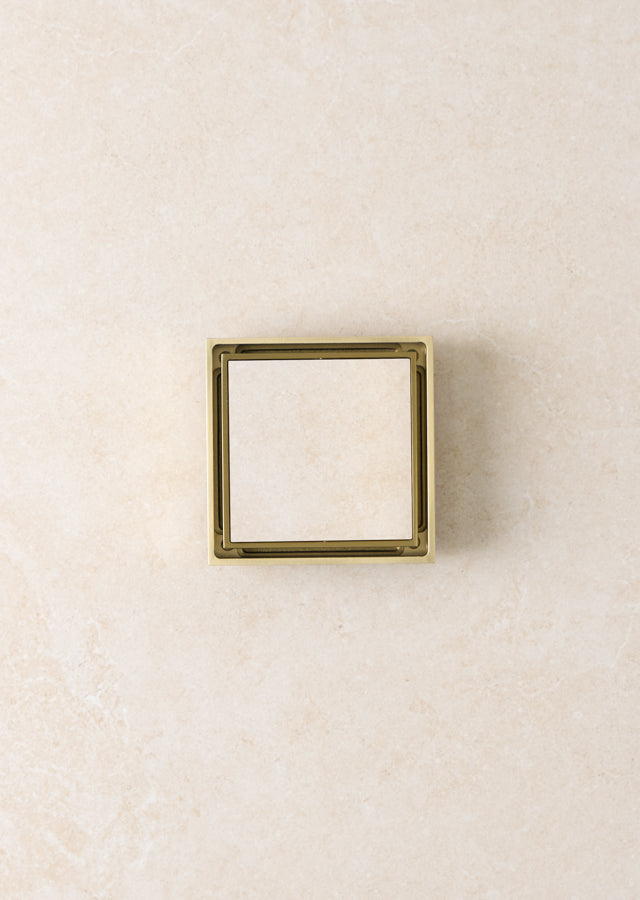 Tile Insert Floor Waste Brushed Brass