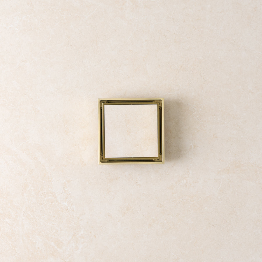 Tile Insert Floor Waste Brushed Brass