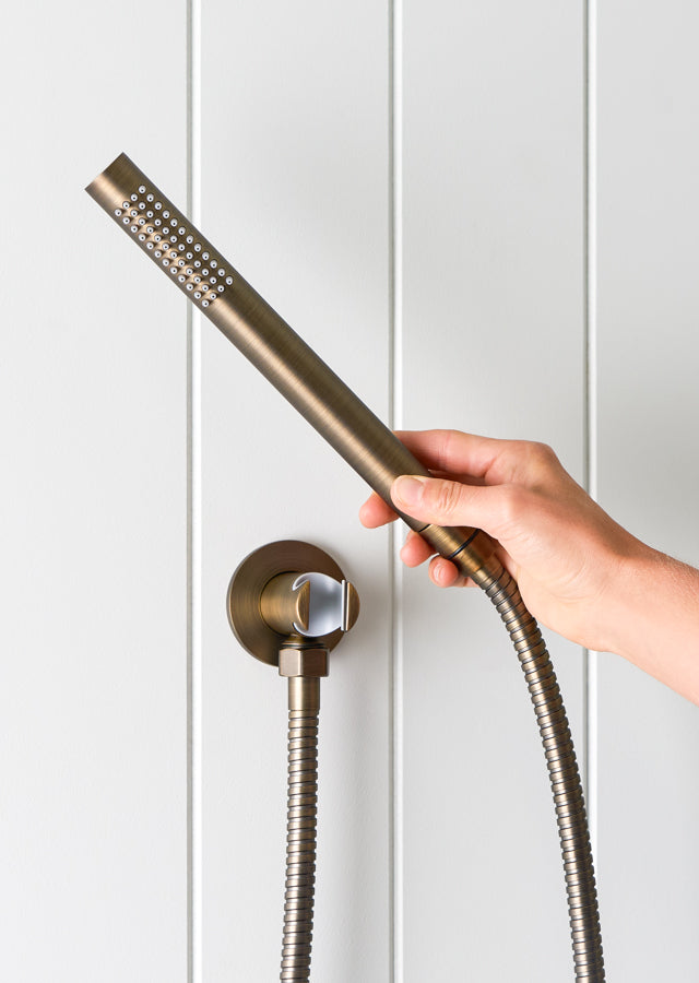 Shower hose + Sprayer Antique Brass