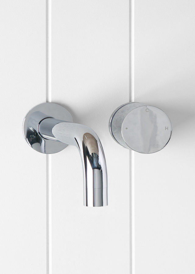 Wall Spout + Progressive Wall Mixer Chrome