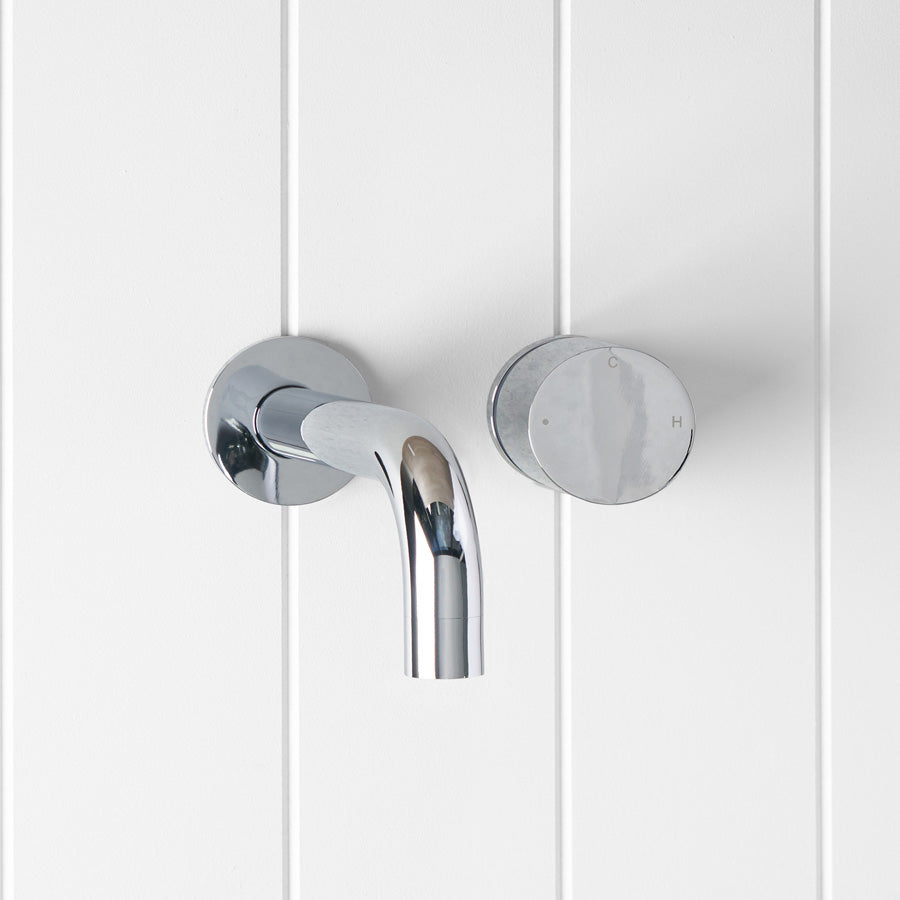 Wall Spout + Progressive Wall Mixer Chrome