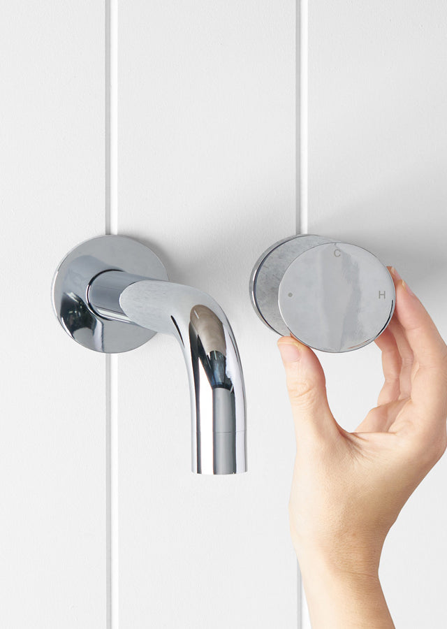 Wall Spout + Progressive Wall Mixer Chrome