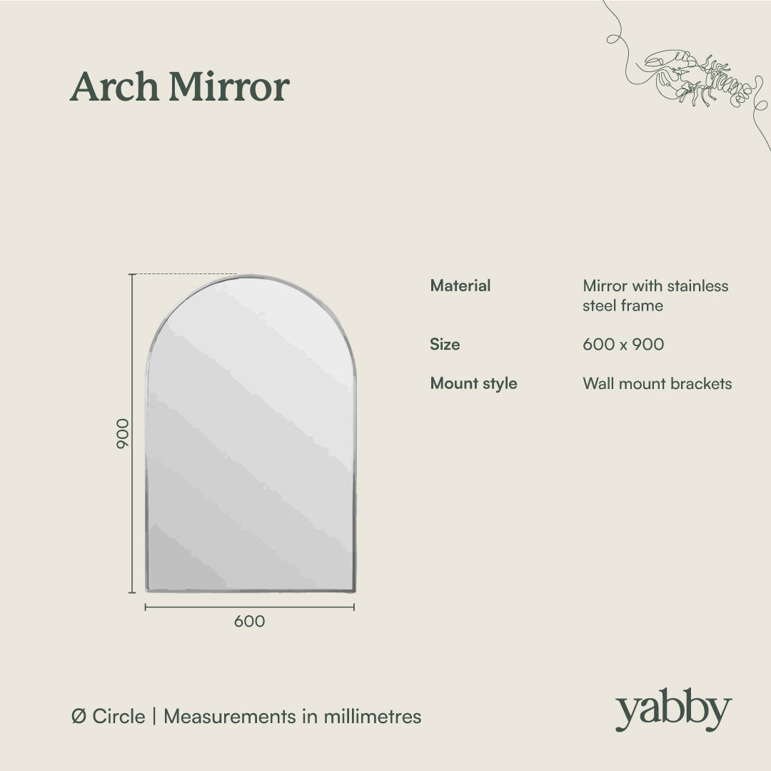 Arch Mirror Antique Brass