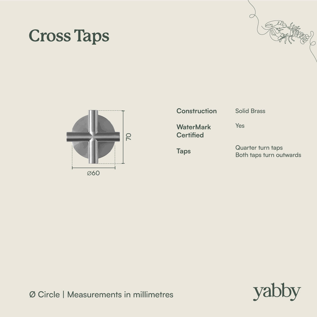 Cross Taps Antique Brass