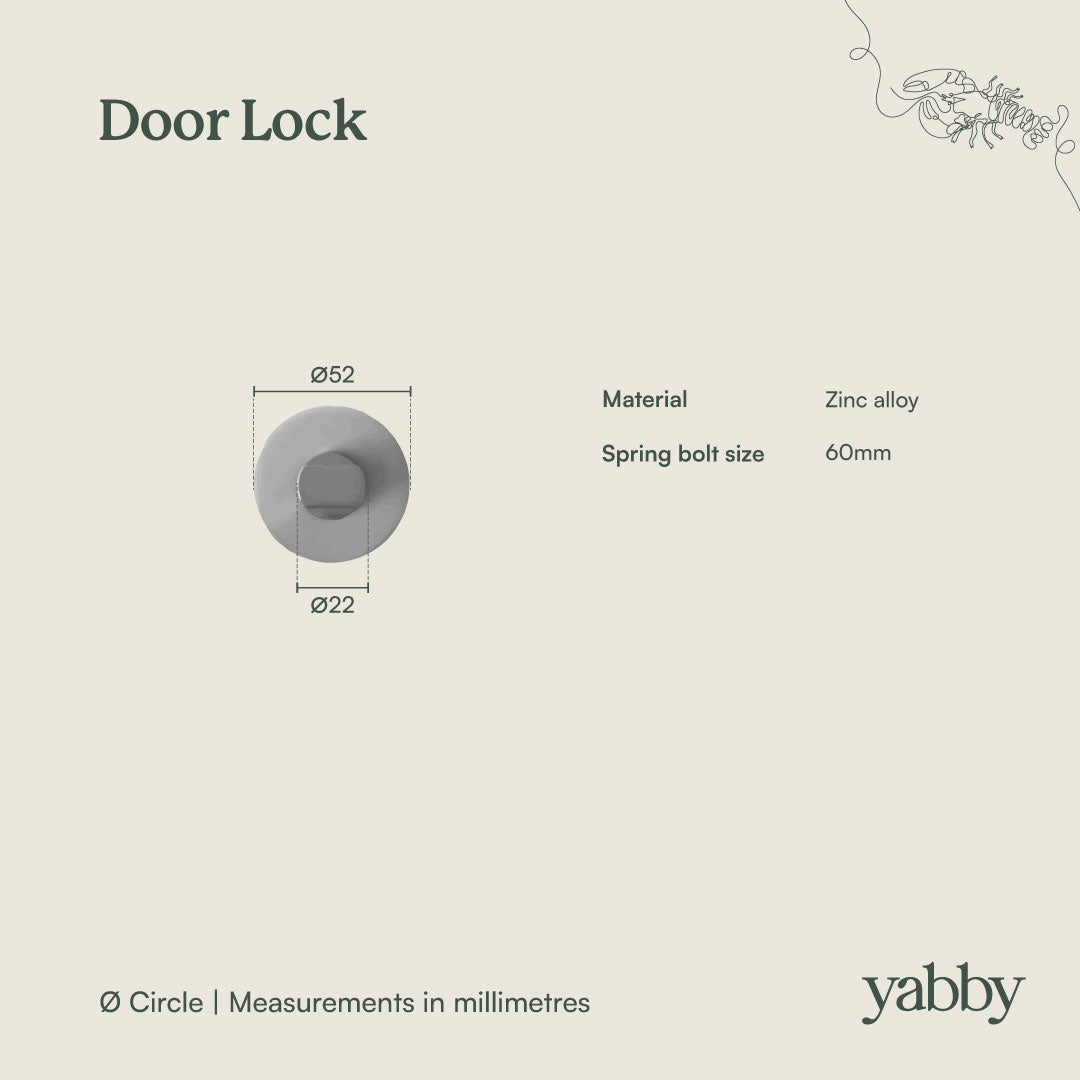 Door Lock Brushed Brass