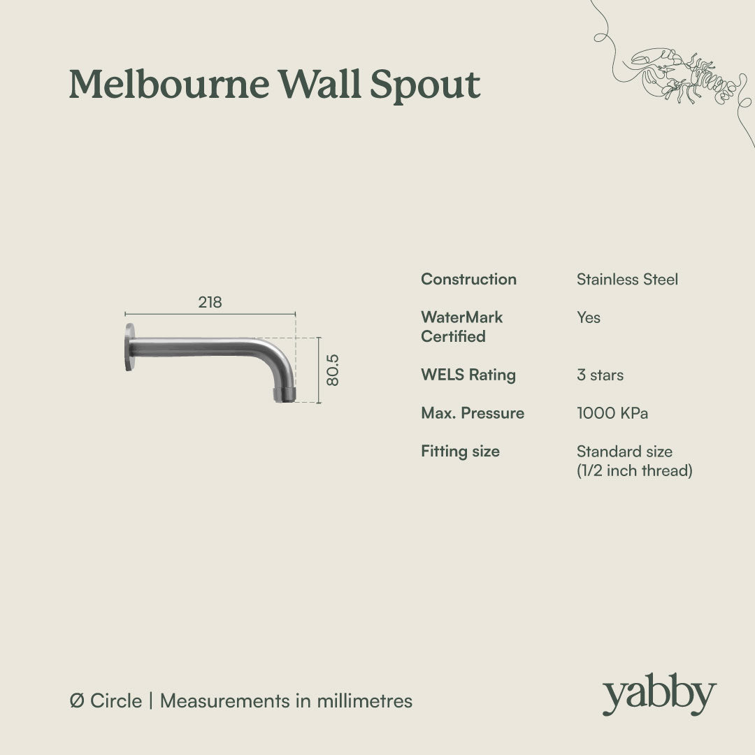 Melbourne Wall Spout Antique Brass