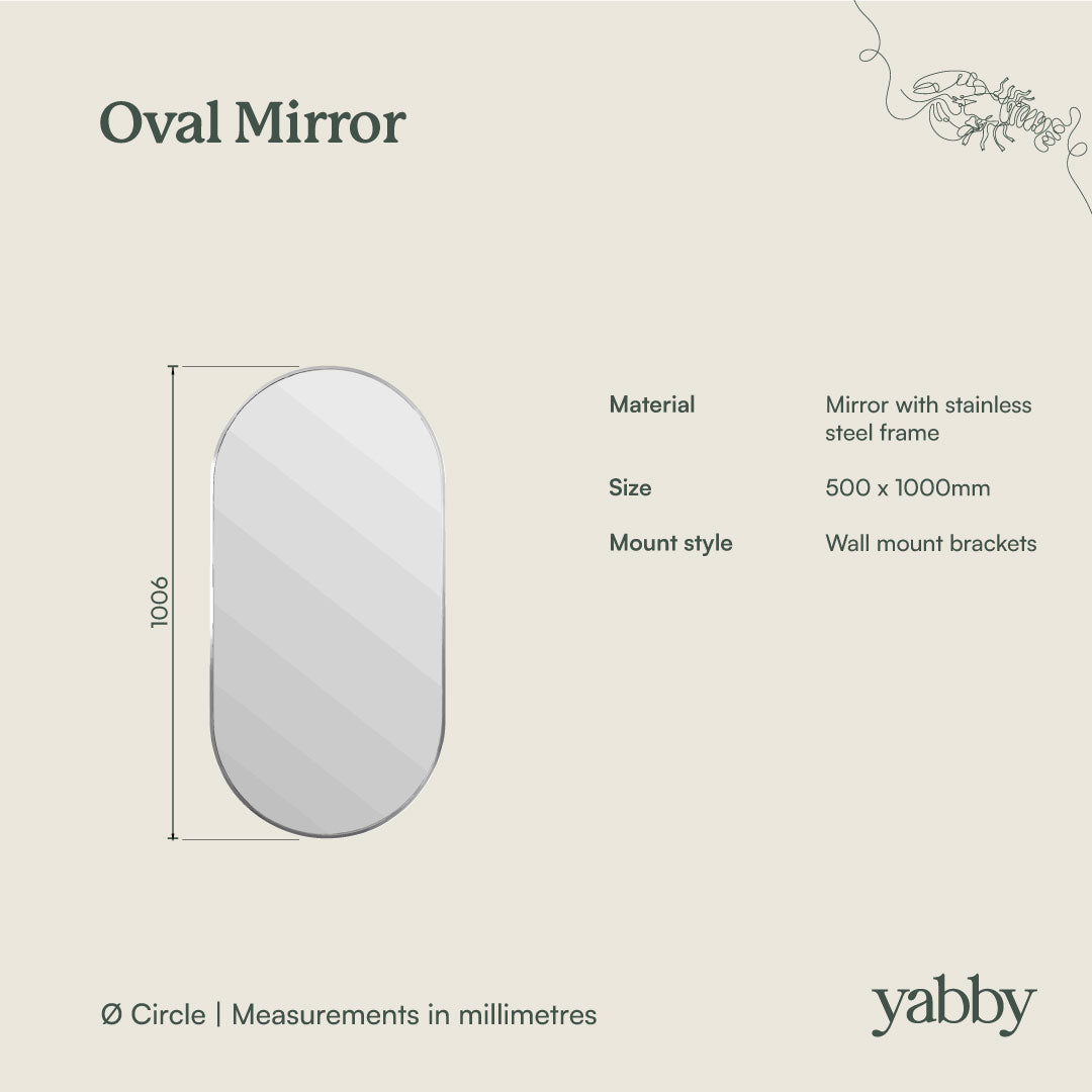 Oval Mirror Warm Brushed Nickel