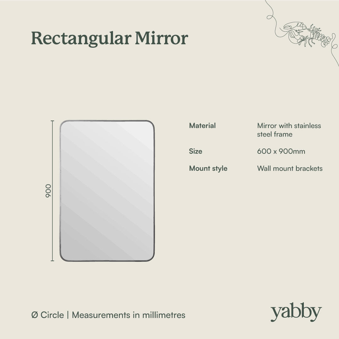 Rectangular Mirror Matte White